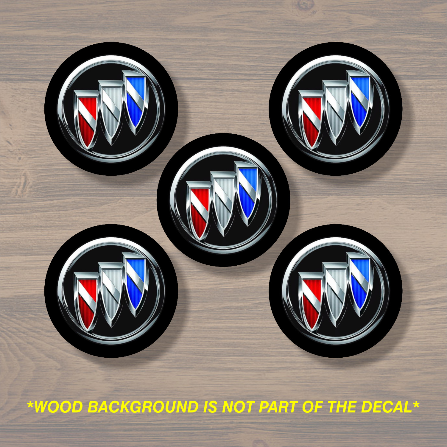 Buick Wheel Center Cap Overlay x5, Vinyl Decal Sticker gallery