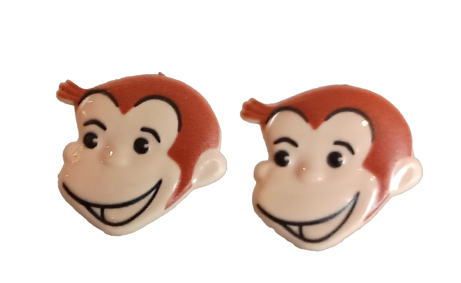 Curious George DecoPac Plastic Toy Ring Set of 2 New NOS 2020s gallery