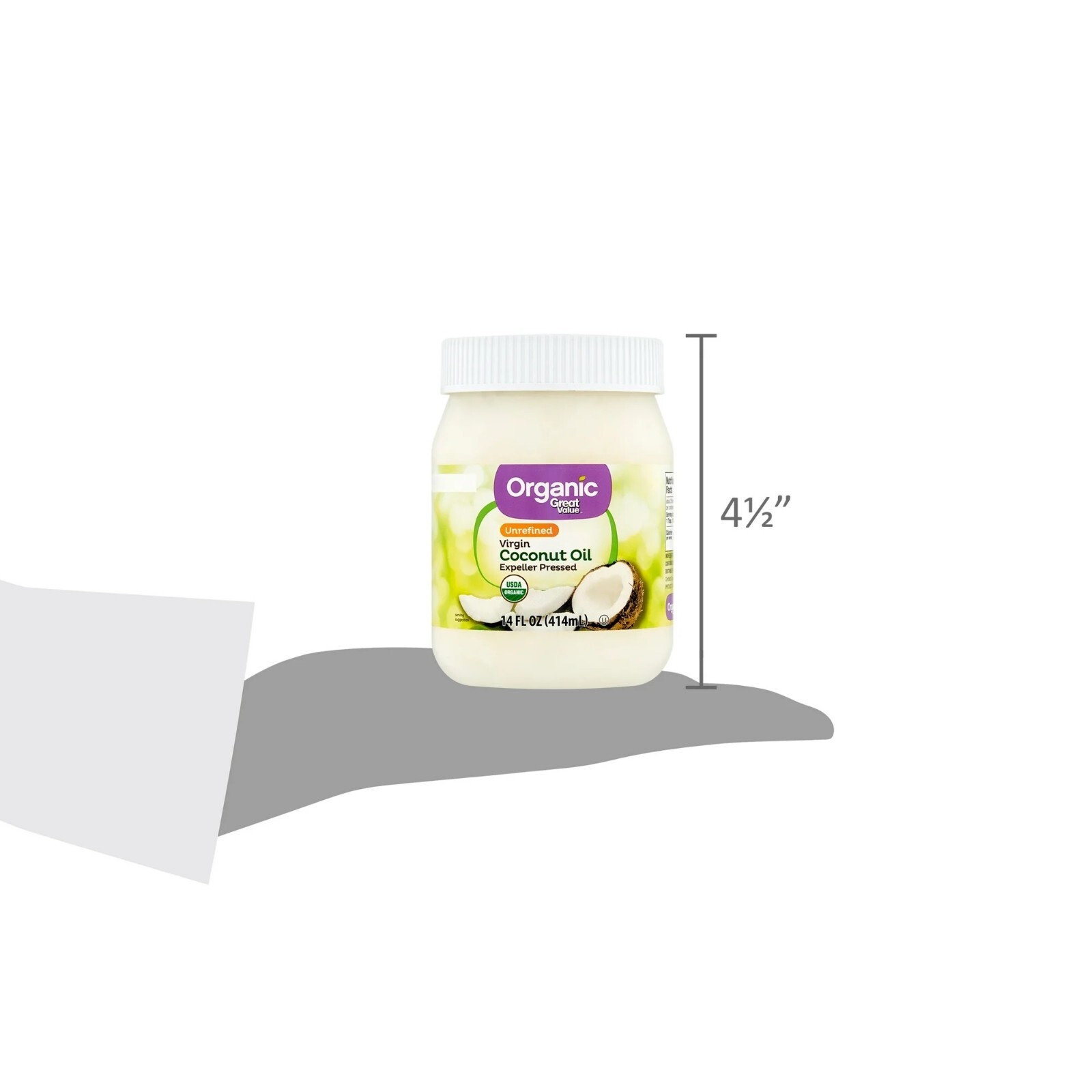 Great Value Organic Unrefined Virgin Coconut Oil, 14 fl oz gallery