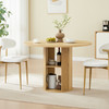 47.24" Round Dining Table (Serves 2–4) with Two Dining Chairs Blends modern gallery