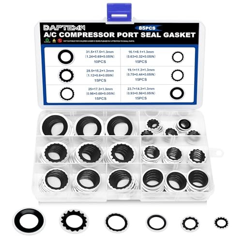 85PCS A/C Compressor Seal Washers Kit, 6 Sizes Air 85PCS A/C Seal Washer Black gallery