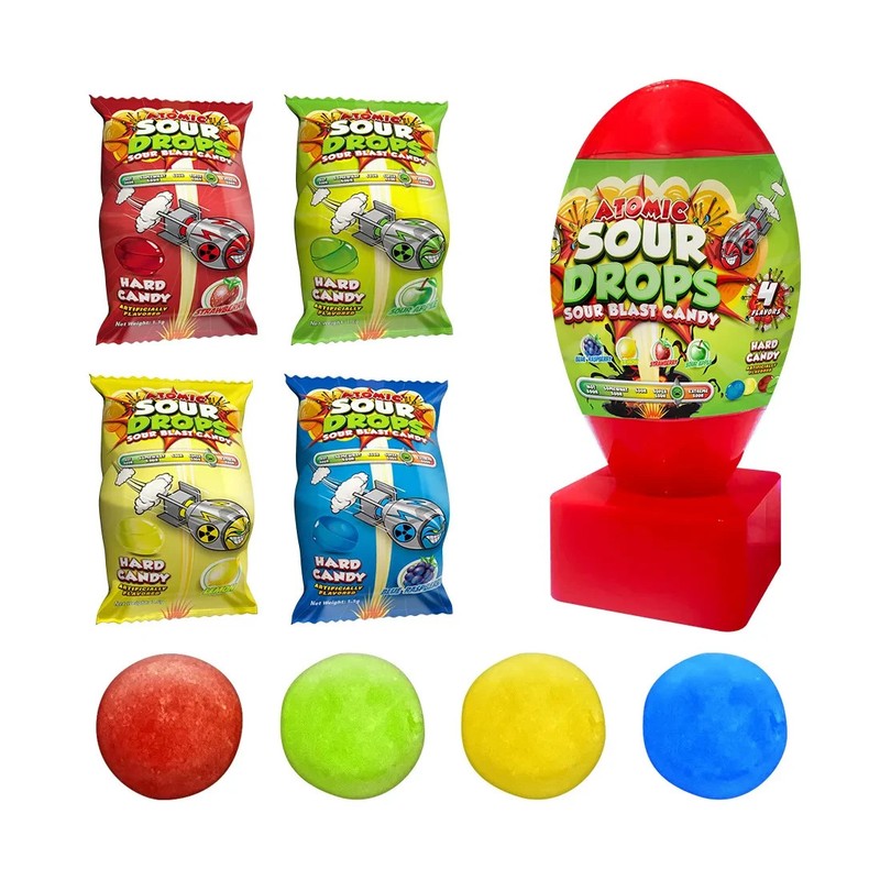 Atomic Sour Drops Sour Blast Hard Candy, Fun Factory, 12 Pack, 08/2026 gallery