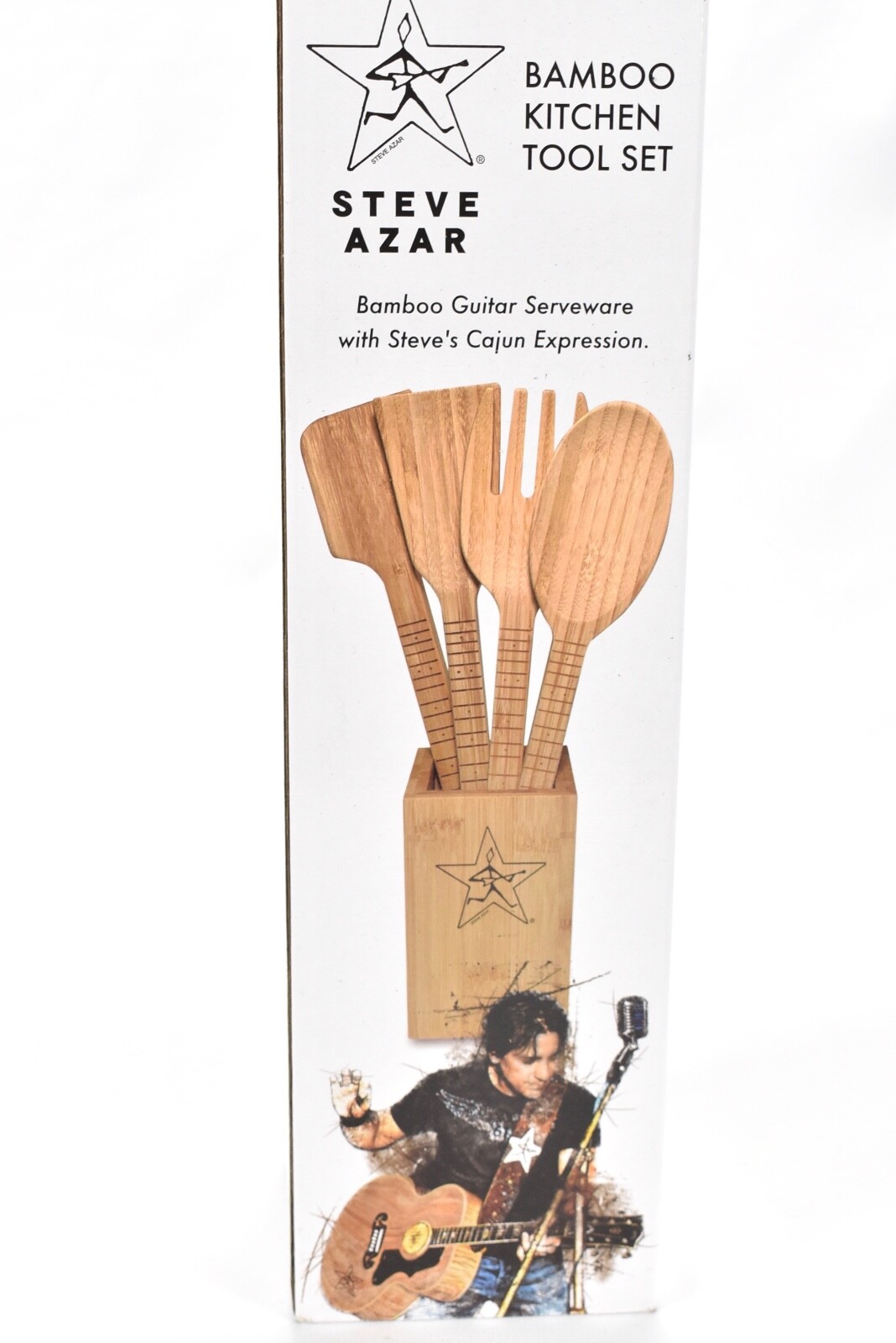 Steve Azar Bamboo Guitar Handle Bamboo Kitchen Tool Set Serveware ￼￼ gallery