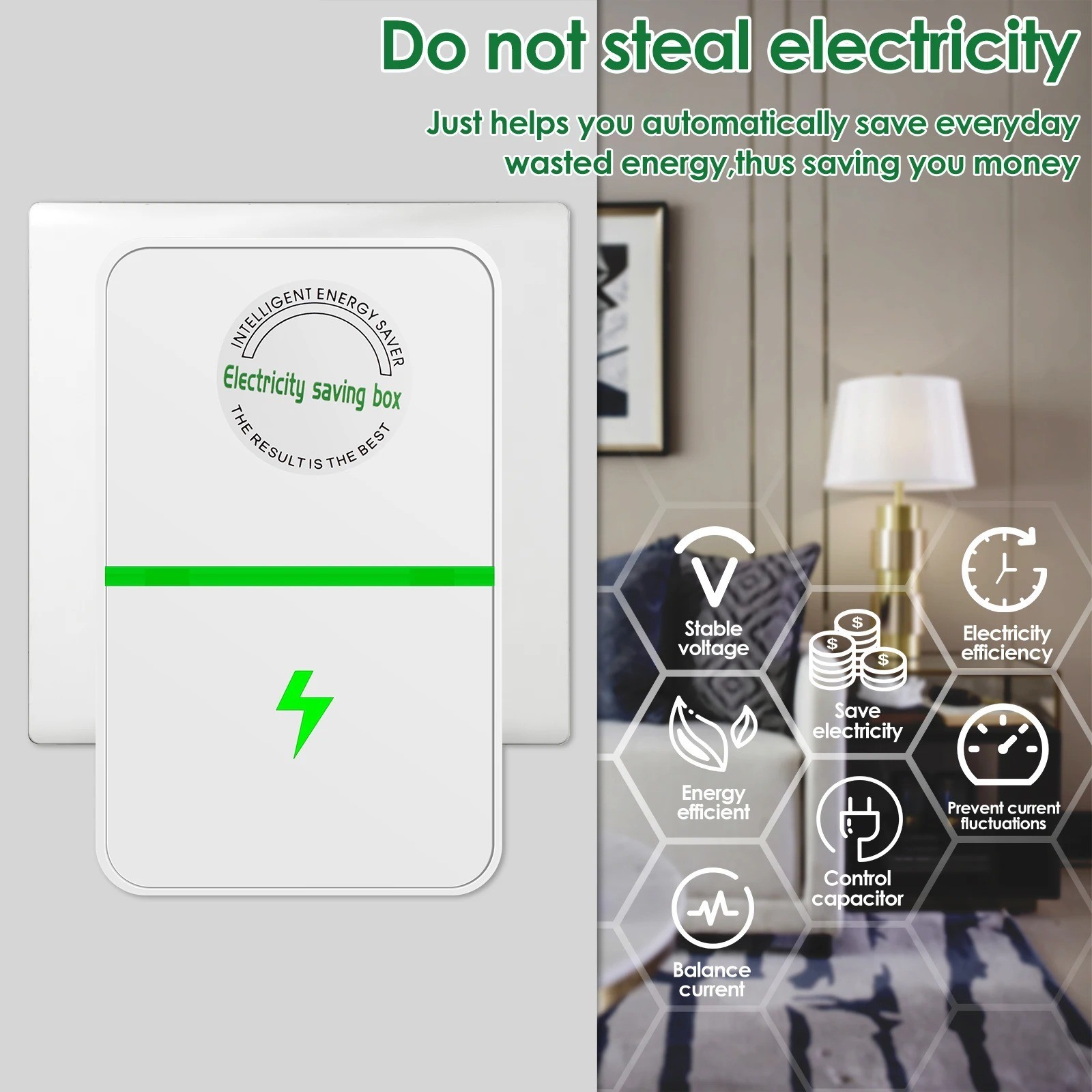 4 Pack Pro Power Saver Energy Saver Electricity Saving Box US Plug Reduce Bill gallery