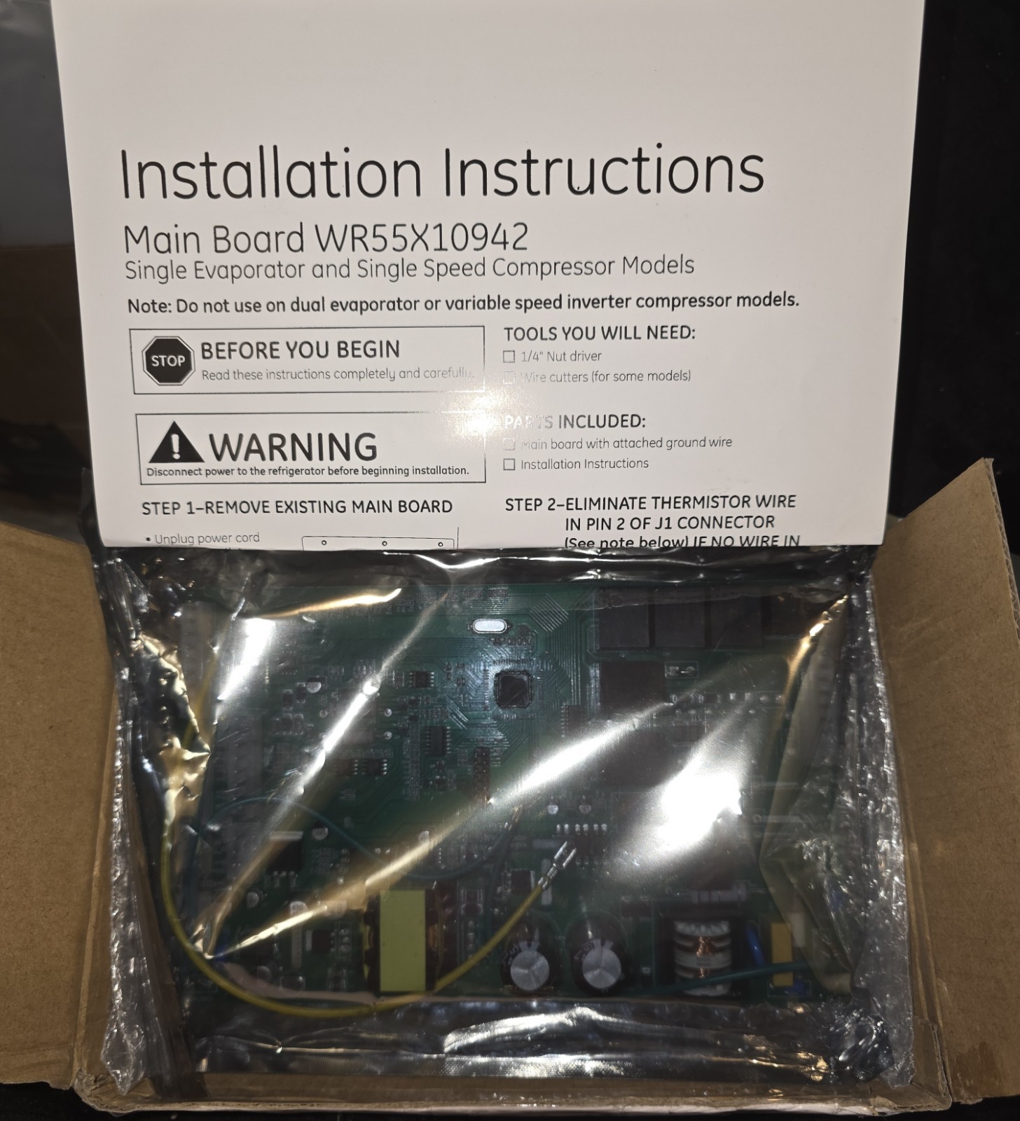 WR55X10942 Refrigerator Control Board for GE WR55X10942P WR55X10552 WR55X10656 gallery
