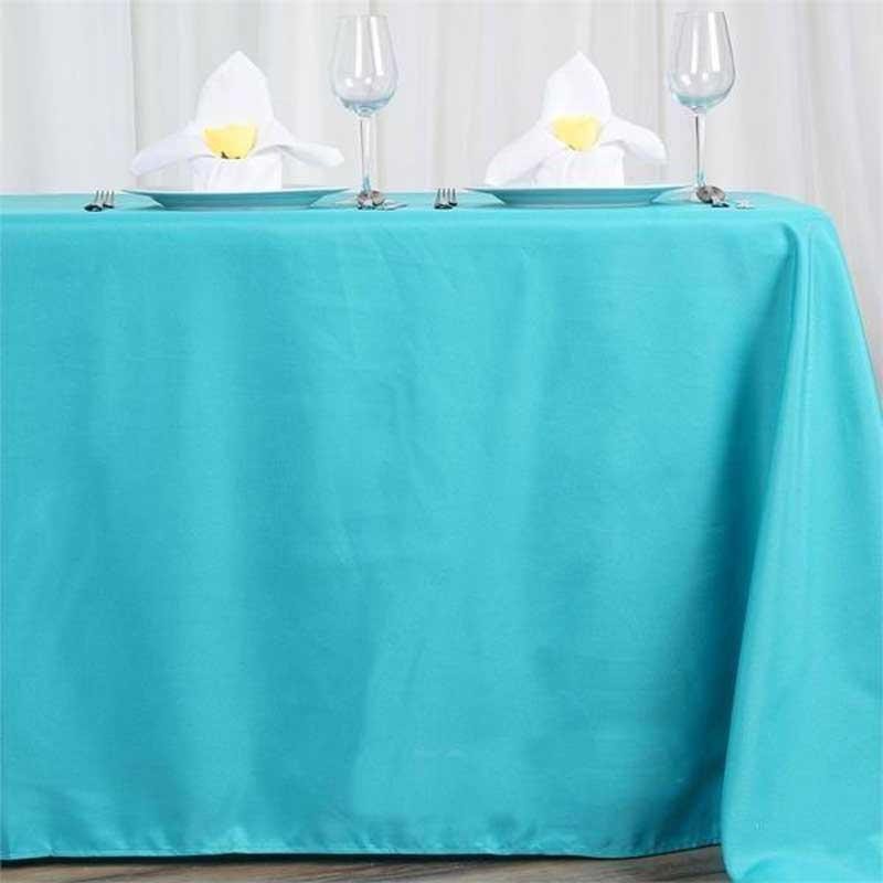 TURQUOISE 72x120 RECTANGLE POLYESTER TABLECLOTH for wedding shower reception