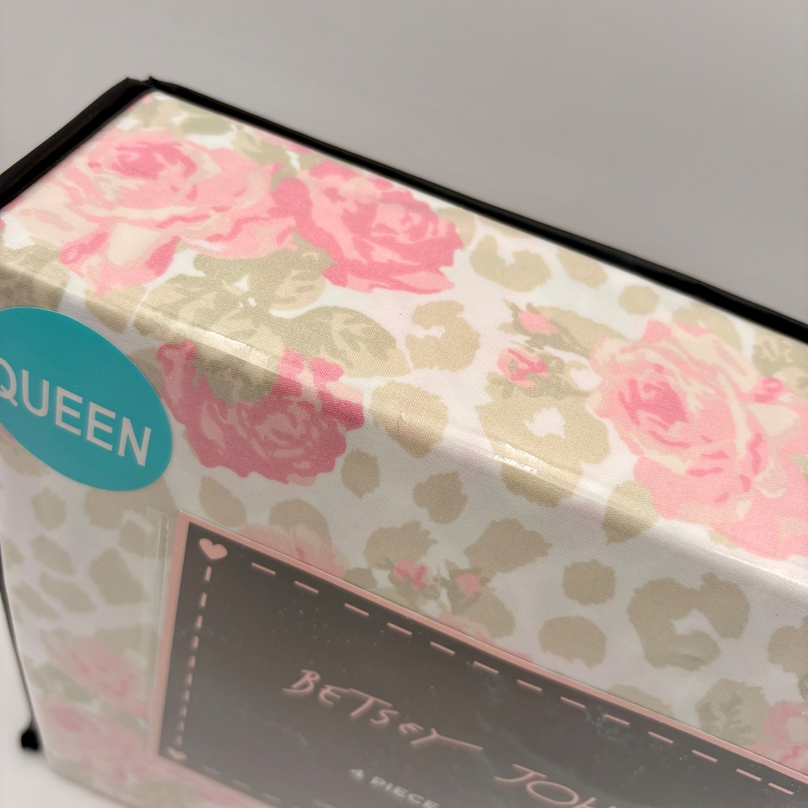 Betsey Johnson Queen 4 Piece Sheet Set Pink Floral Leopard Wild Love Romantic gallery