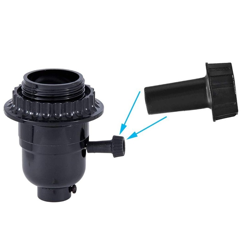 6 Pack On/Off Light Lamp Knobs - Durable Black Plastic for Effortless Control gallery