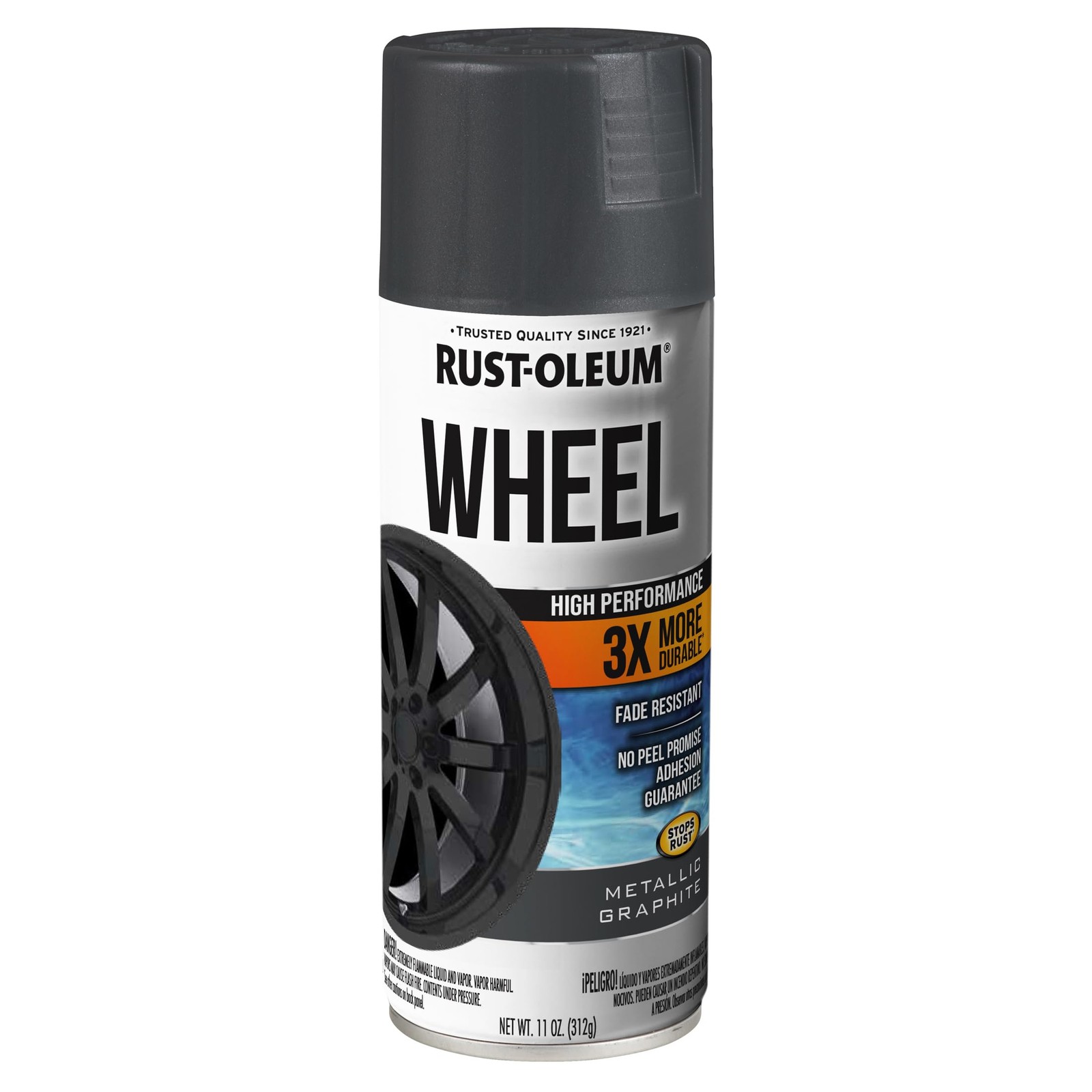 Rust-Oleum 366441 High Performance Wheel Spray Paint, 11 oz, Metallic Graphite gallery