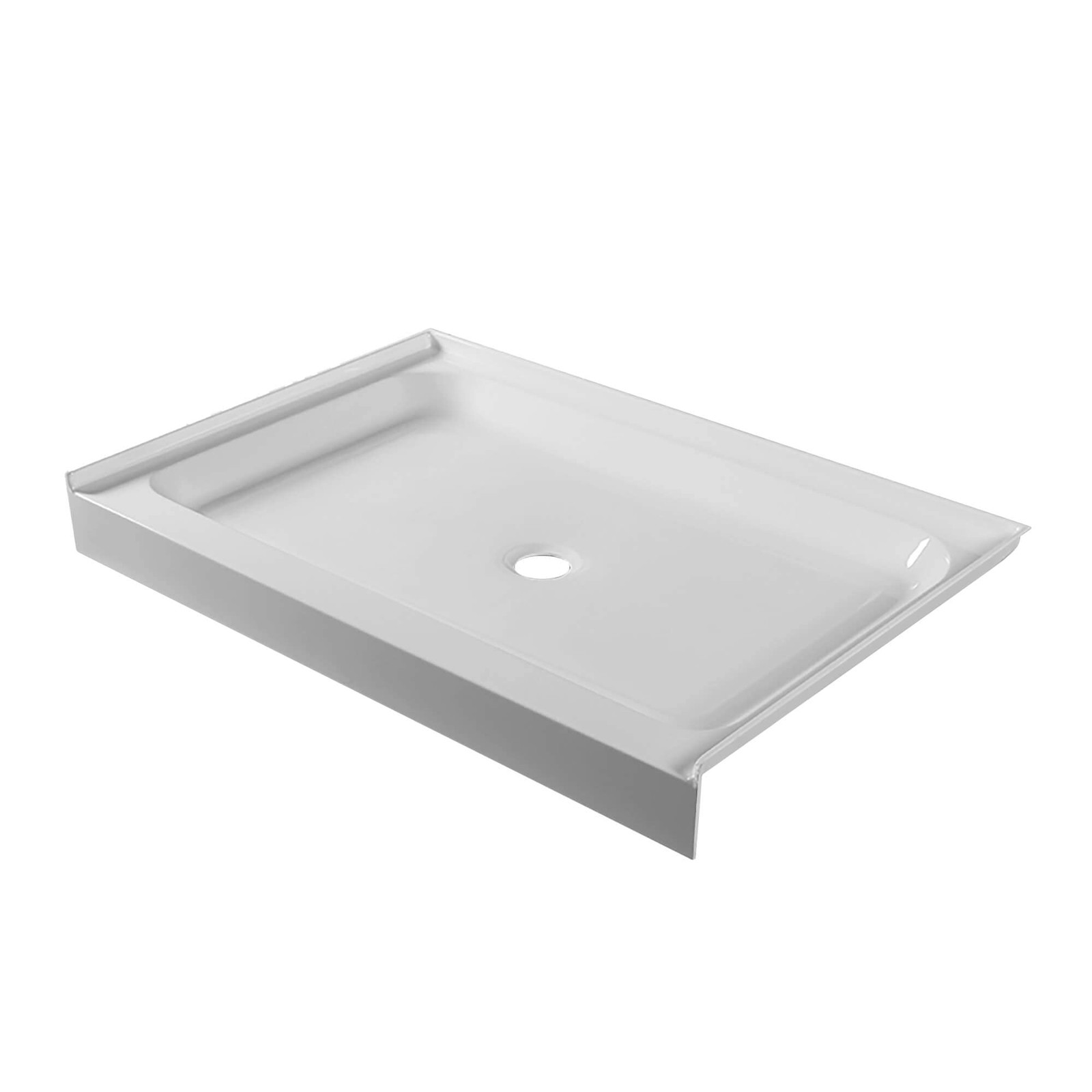 Fine Fixtures Single Threshold Acrylic Shower Base - Non-Slip 42 x 36, White gallery
