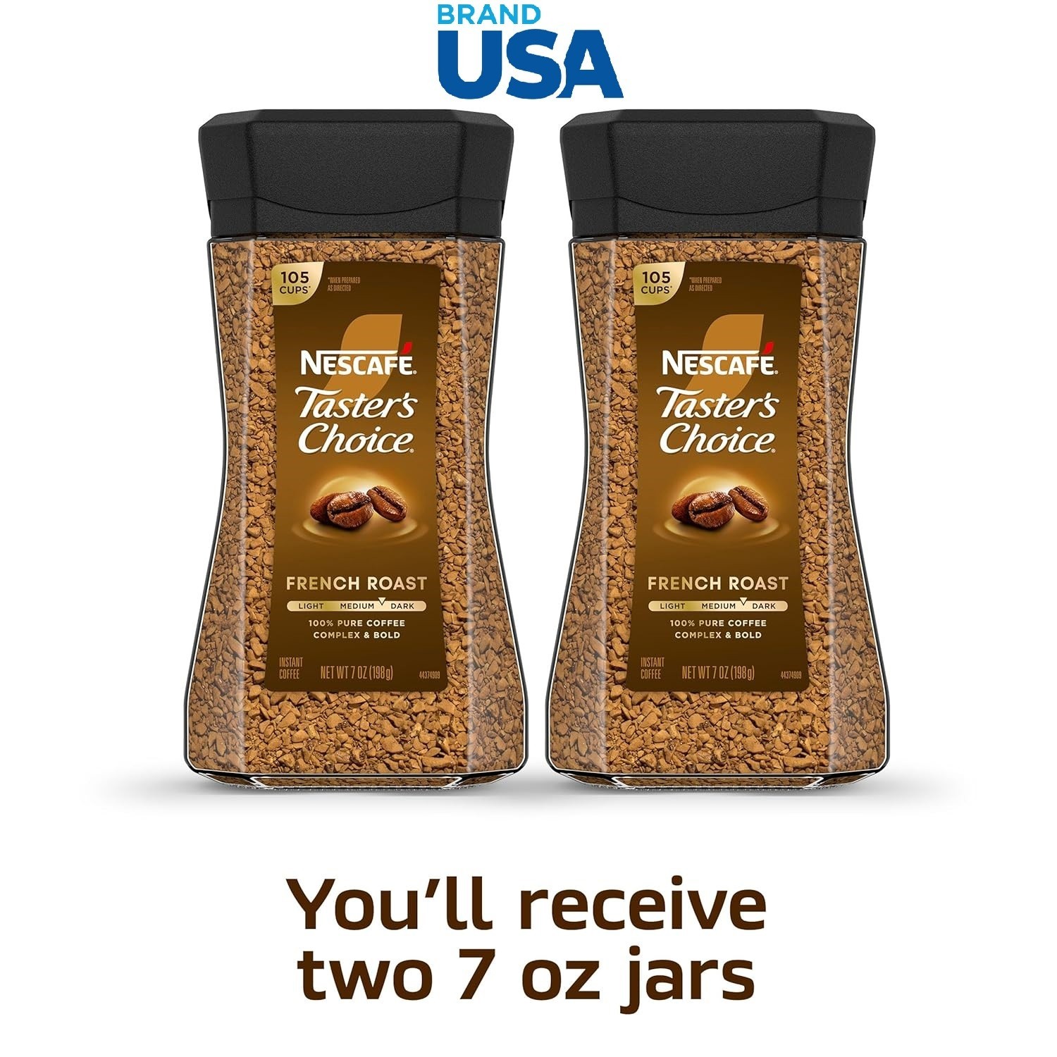 “Nescafé Taster’s Choice Instant Coffee – Dark French Roast, 2 Jars (7 oz Each)" gallery