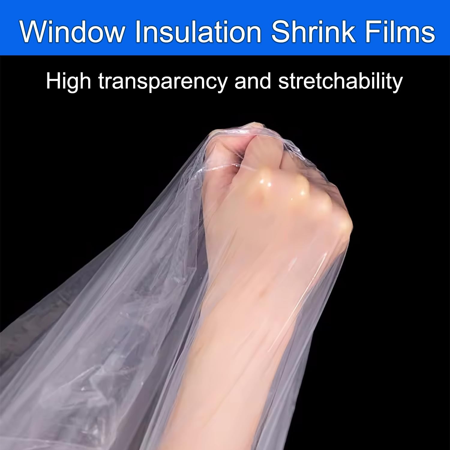 Thermal Shrink Window Insulation Film Kit 5 Pack (47"x315") – Heavy-Duty, Cus... gallery