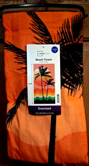 Mainstays Oversized Beach Towel or Bath Towel Sunset Palm 72 x 36 in NWT