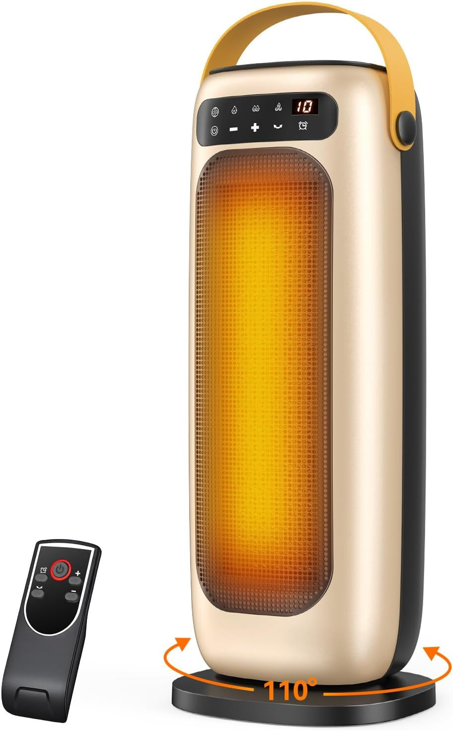 Space Heater, 1500W PTC Ceramic Electric Heaters for Indoor Use with Remote, 4 L gallery