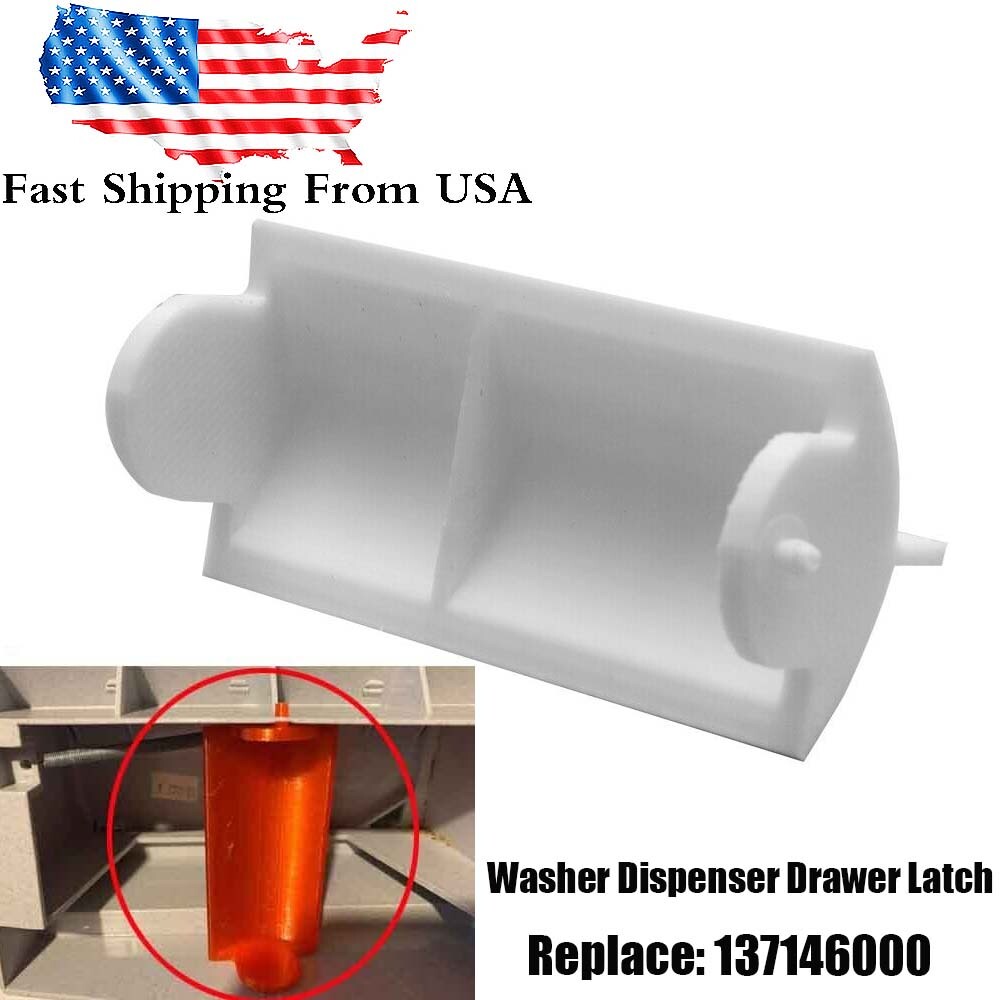 For Electrolux Frigidaire Washer Dispenser Drawer Latch Replace 137146000 ABS gallery
