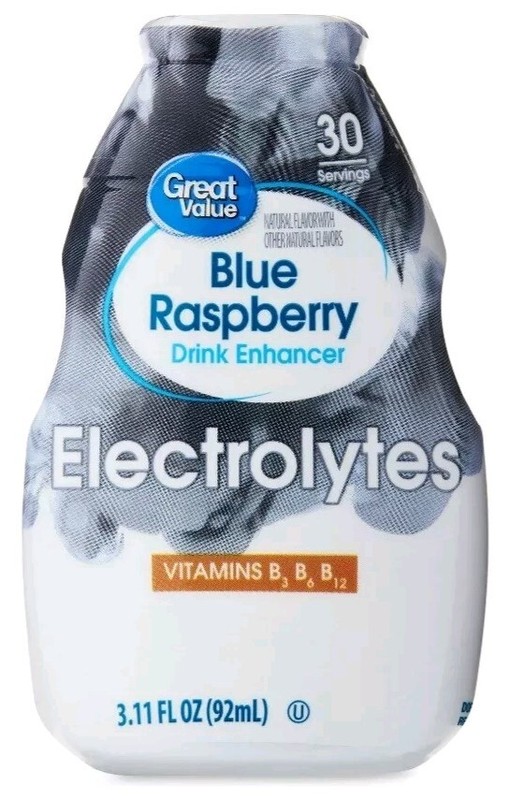 3 Pack Great Value Blue Raspberry Drink Enhancer Mix Electrolytes 90 Servings gallery