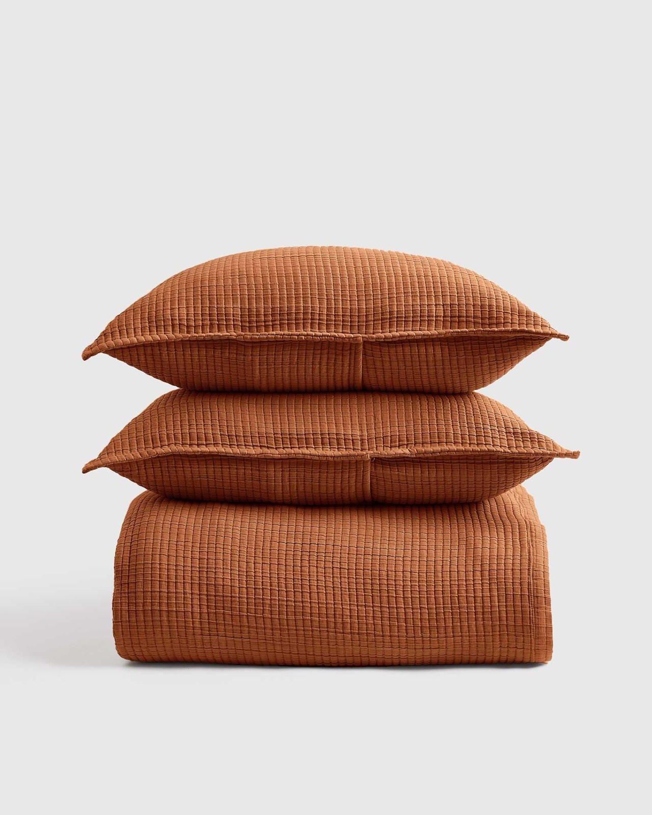 Quince Organic Ribbed Cotton Coverlet Set 3pc & Shams Terracotta Queen Sold Out! gallery