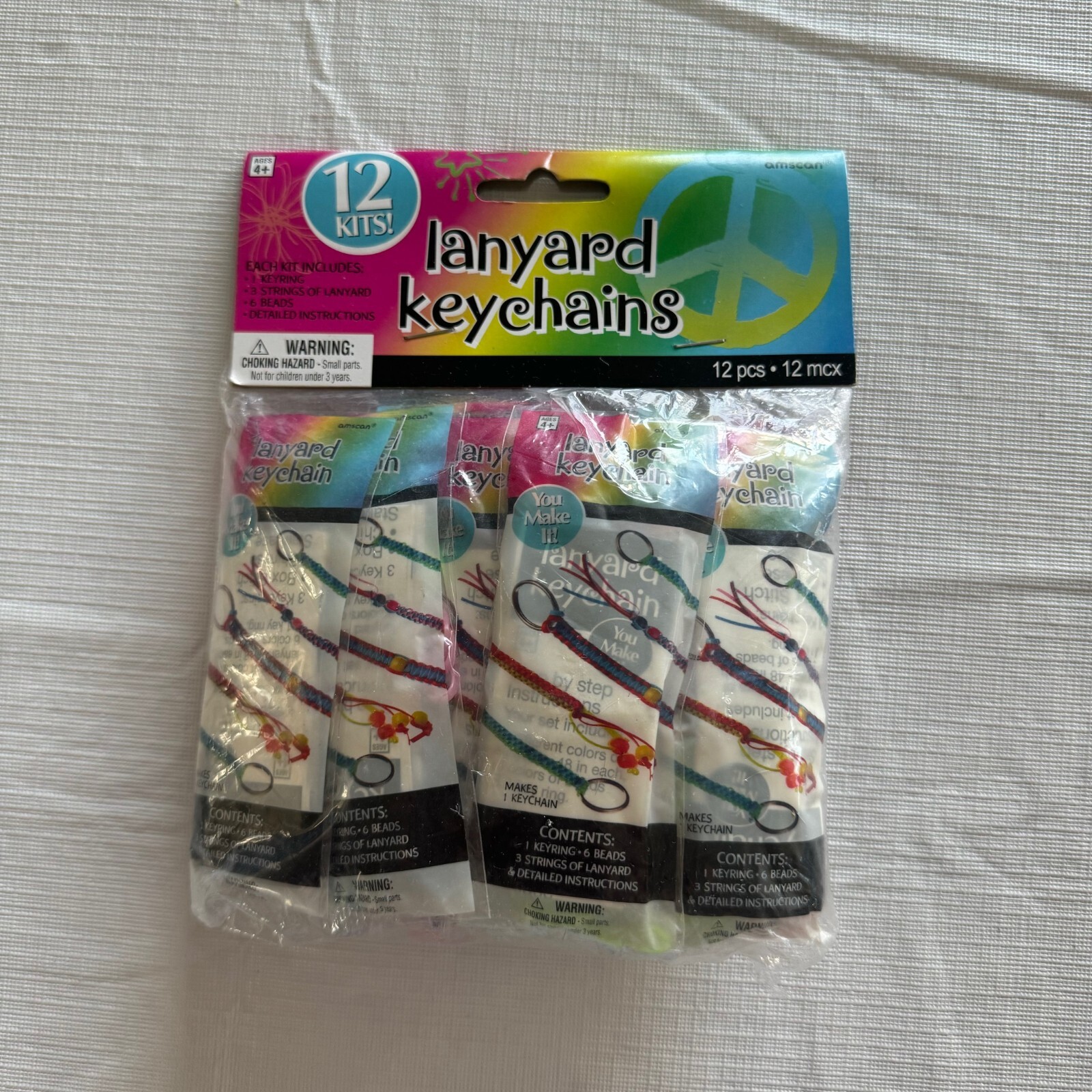 Amscan Lanyard Keychains Craft Kit 12 Kits New in Package gallery