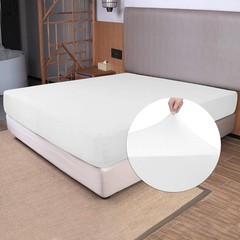 Soft Stretch King Size Fitted Sheet Only Jersey Knit 4-Way Stretchy Snug Fit