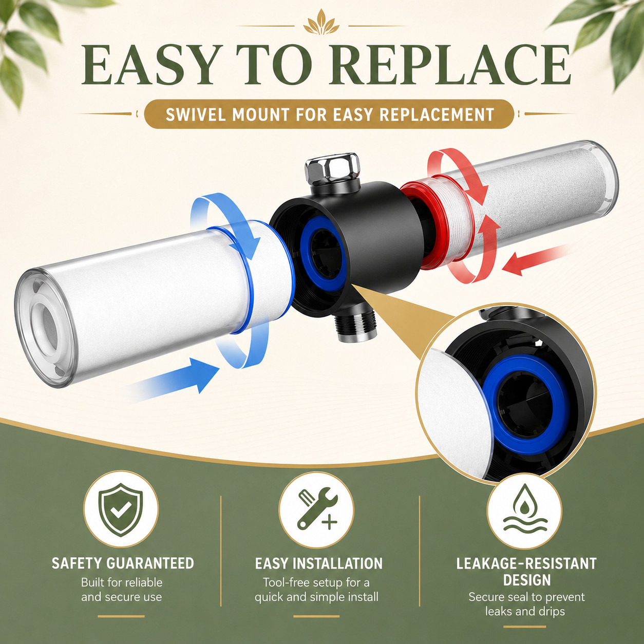 Filter Replacement Cartridge for Weddell Duo High-efficiency Shower Water Filter gallery