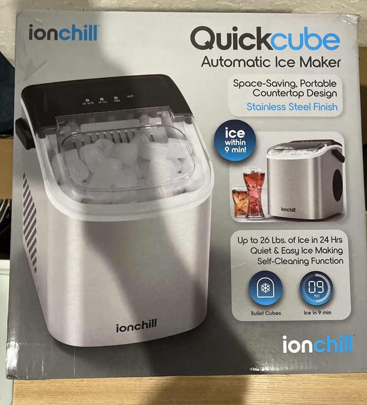 ionchill Quick Cube Ice Machine 26lbs/24hrs Portable Countertop Bullet Ice Maker gallery