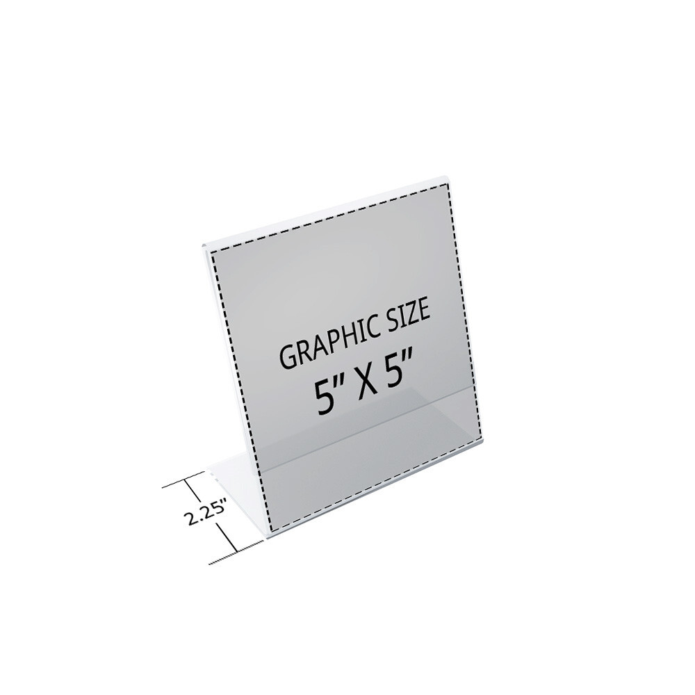 Azar Displays Angled L-Shaped Frame 5"x 5''High, 10-Pack gallery