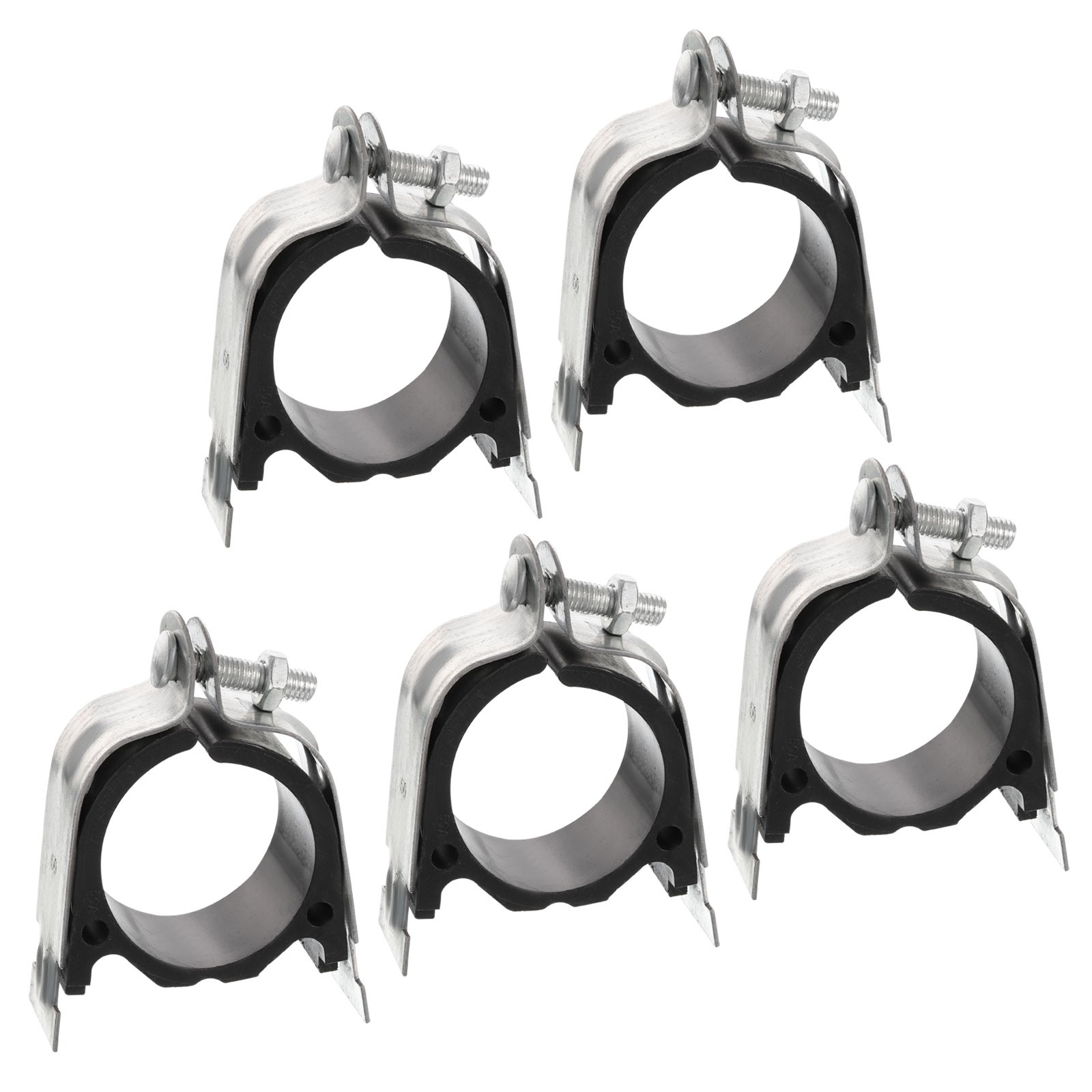 5Pcs 2-1/2" Rubber Cushion Strut Clamp Rigid Steel Pipe Clamp for Tube Pipe gallery
