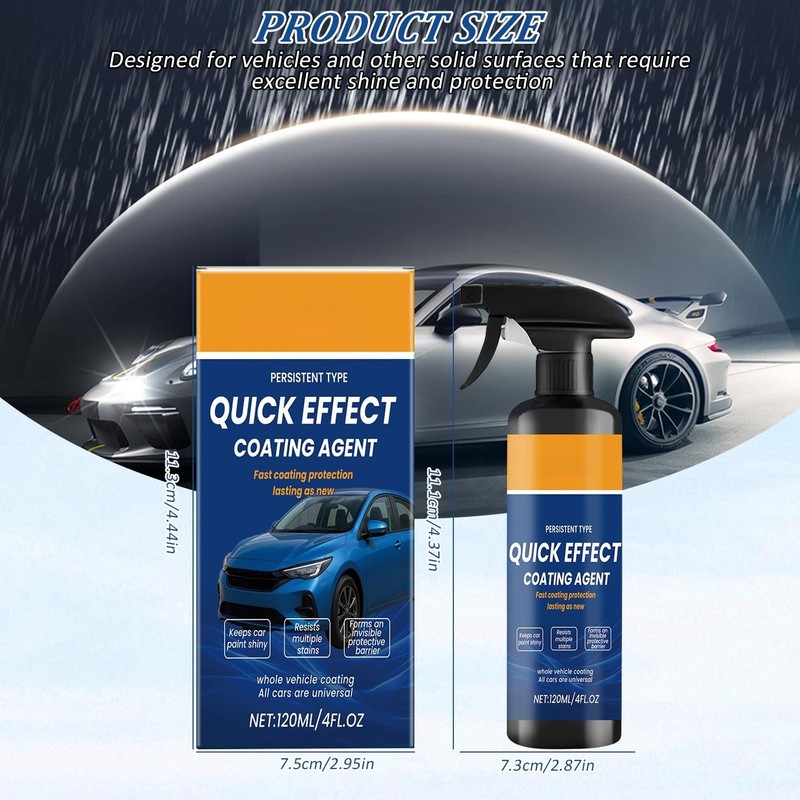 Quick Effect Car Coating Spray 2 Pack, Waterless Wash Polish, Paint Protection gallery