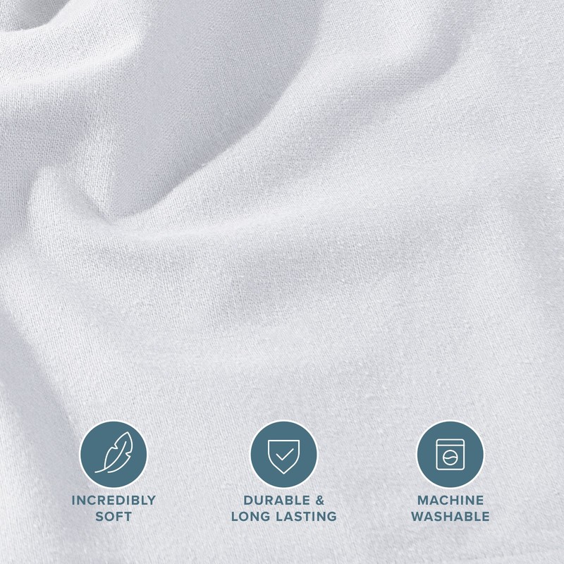 Bare Home Extra Soft Double Brushed 100% Flannel Cotton Fitted Sheet gallery