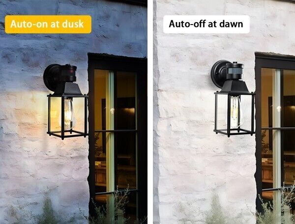 Porch Lights Outdoor Motion Sensor Outdoor Wall Light Fixtures Black 1-Light gallery