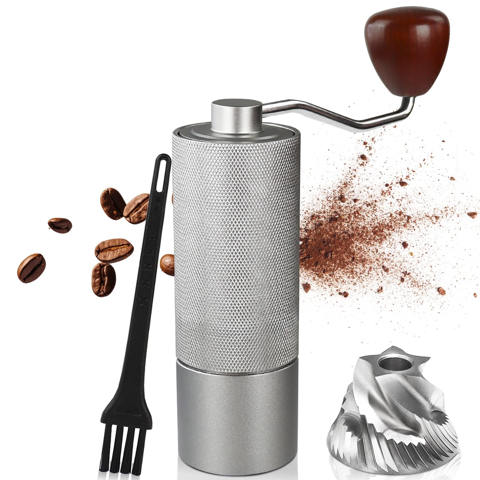 Non-Detachable Manual Coffee Grinder with 25 Level Stainless Steel Conical Bu... gallery