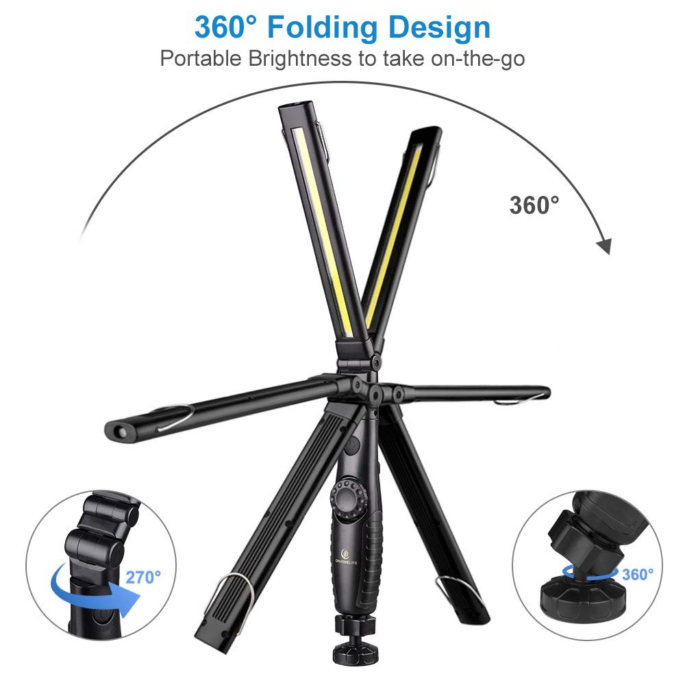 Rechargeable LED Work Light - 750 Lumens Foldable LED Flashlight Handheld Cor... gallery