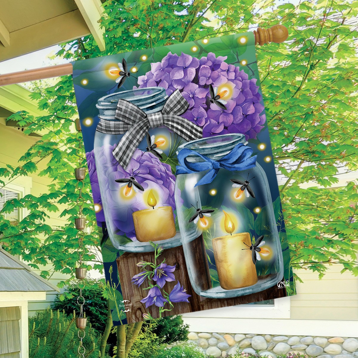 Briarwood Lane Fireflies Spring House Flag gallery
