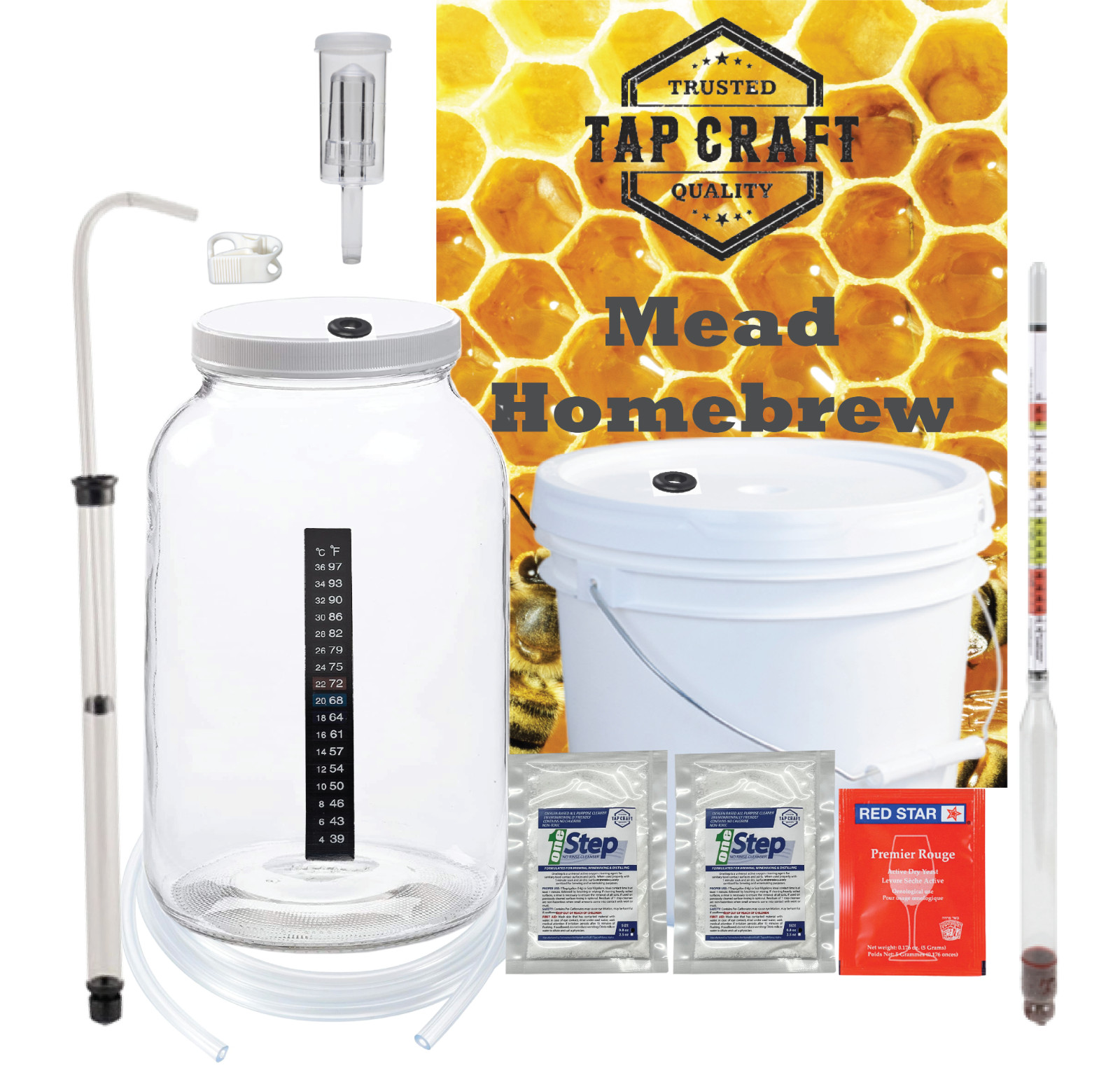One Gallon Mead Starter Kit With a Wide Mouth Jug gallery