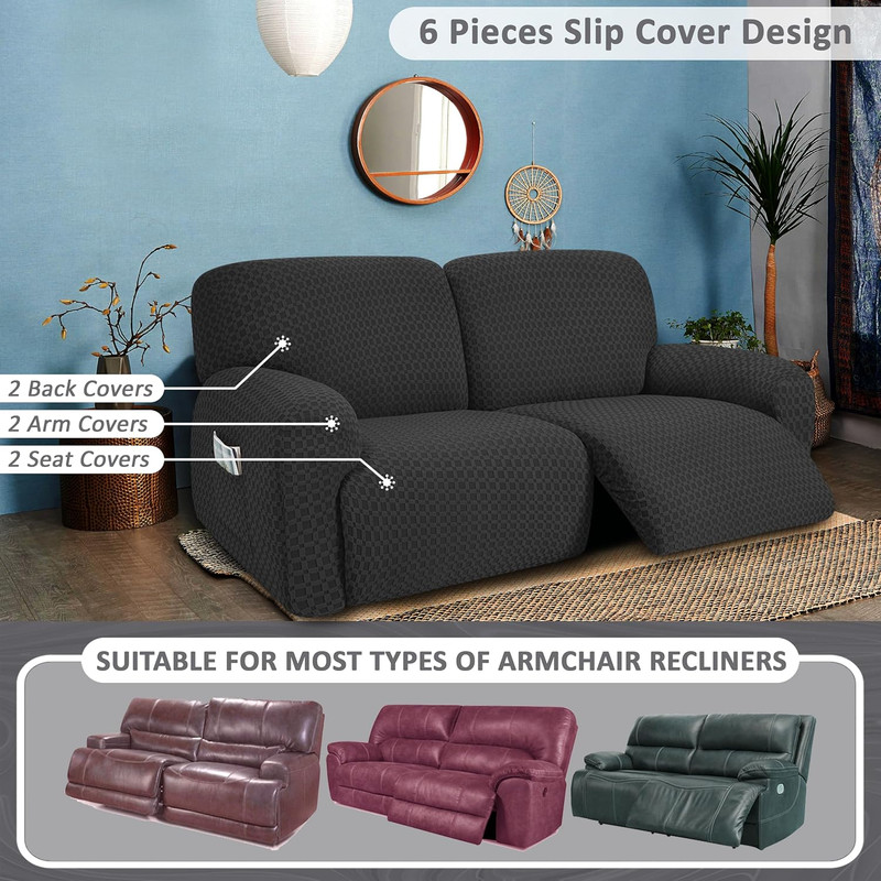 Extra Wide 75" - 100", Reclining 2 Seater Sofa, Extra Wide Reclining Love Seat S gallery