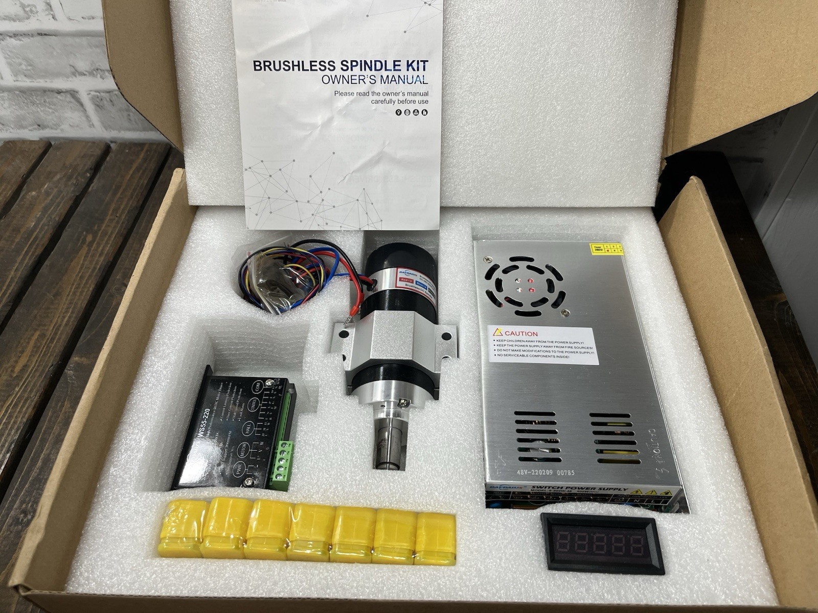 Daedalus CNC Brushless Spindle Motor Kit, 500w, ER16, 48V DC, 12000RPM NEW gallery