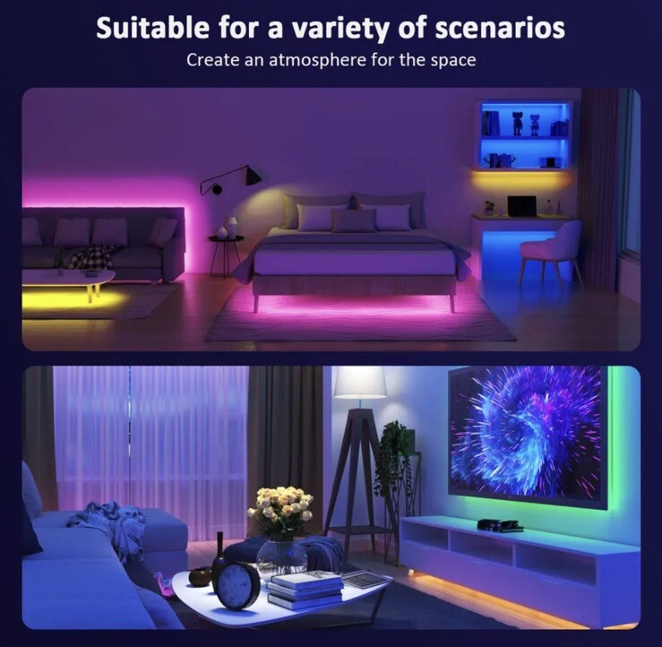 15 METER LED Strip Lights Remote Control Bedroom for Indoor Use gallery