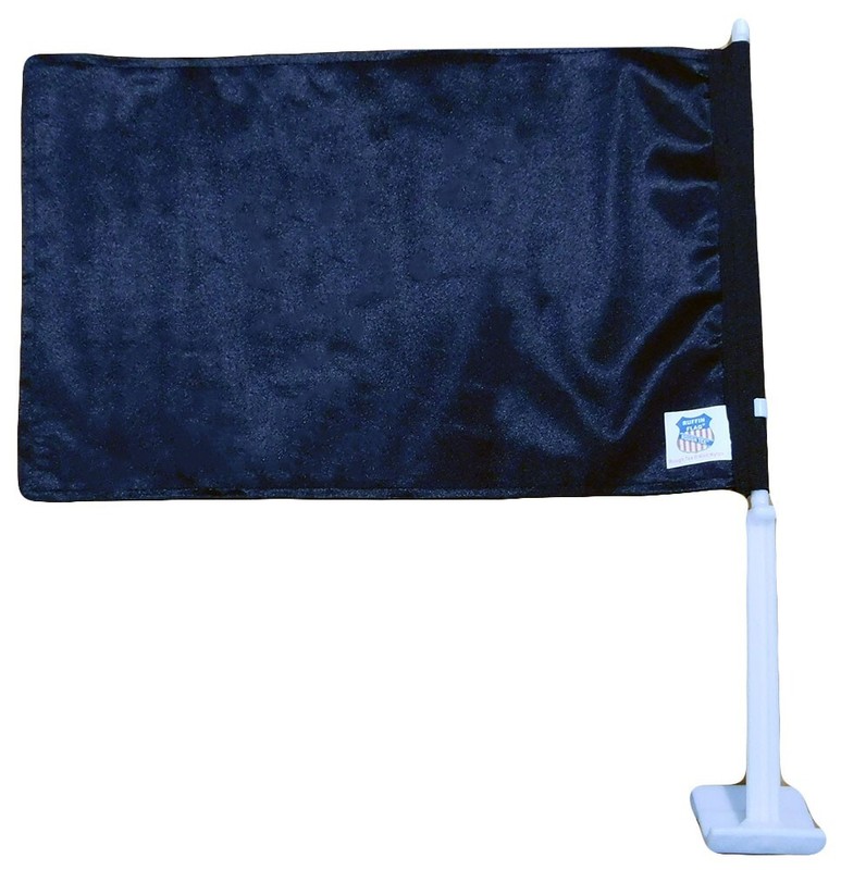 2 Pack Black Plain Solid Color DOUBLE Sided 12x18 Nylon Vehicle Flag gallery