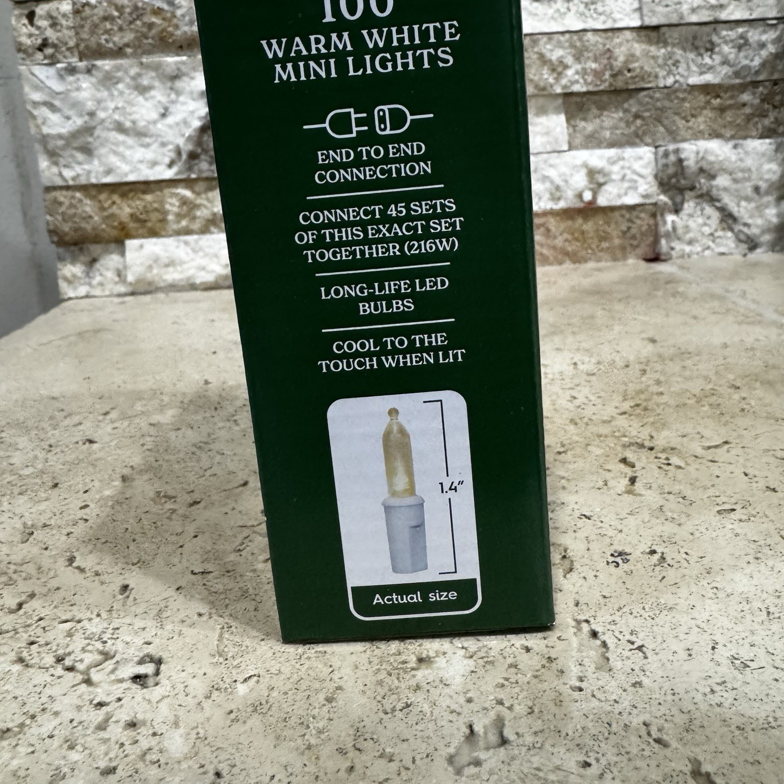 Holiday Time 100 Warm White Mini LED Lights with White Wire Indoor/Outdoor gallery