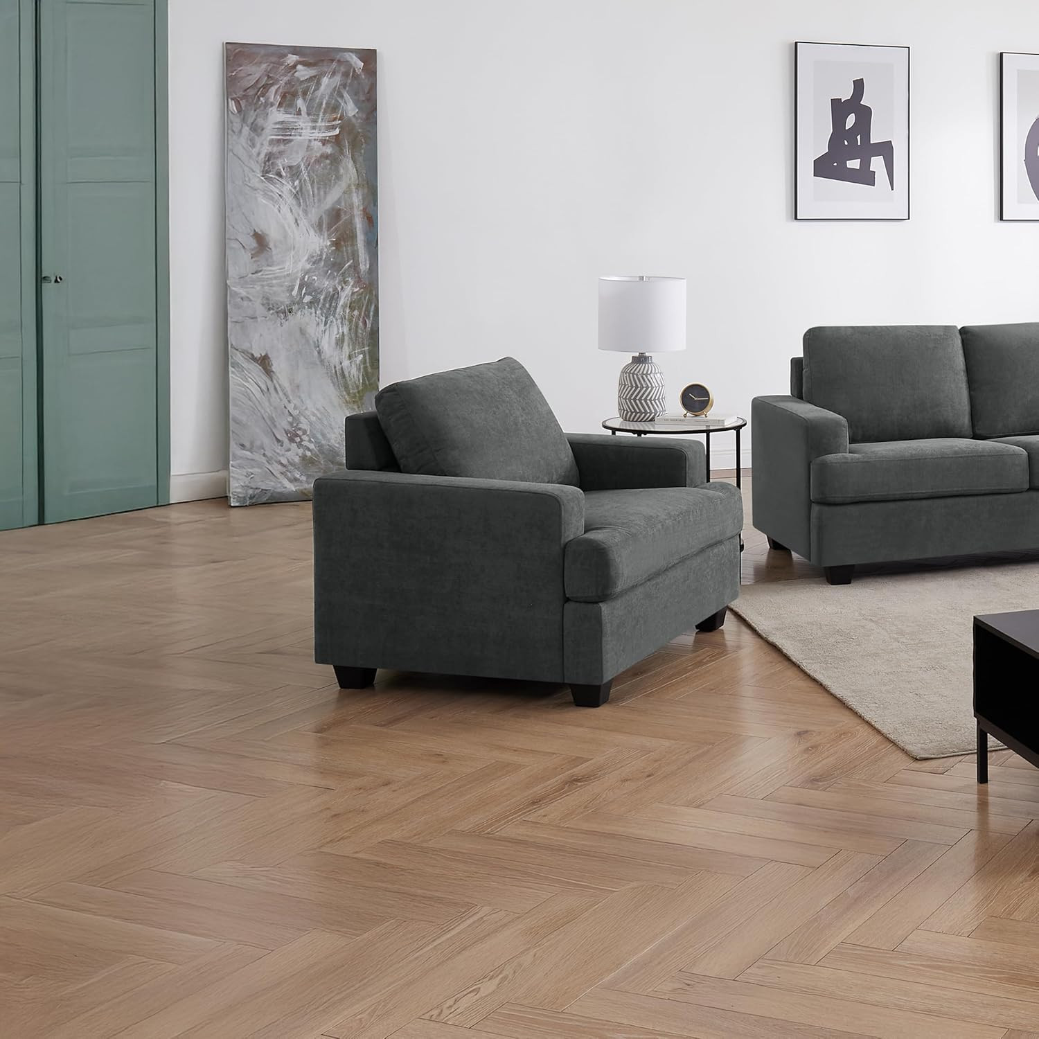 Thomas Grey Armchair - Stylish & Comfortable Sofa Chair for Modern Living Rooms gallery