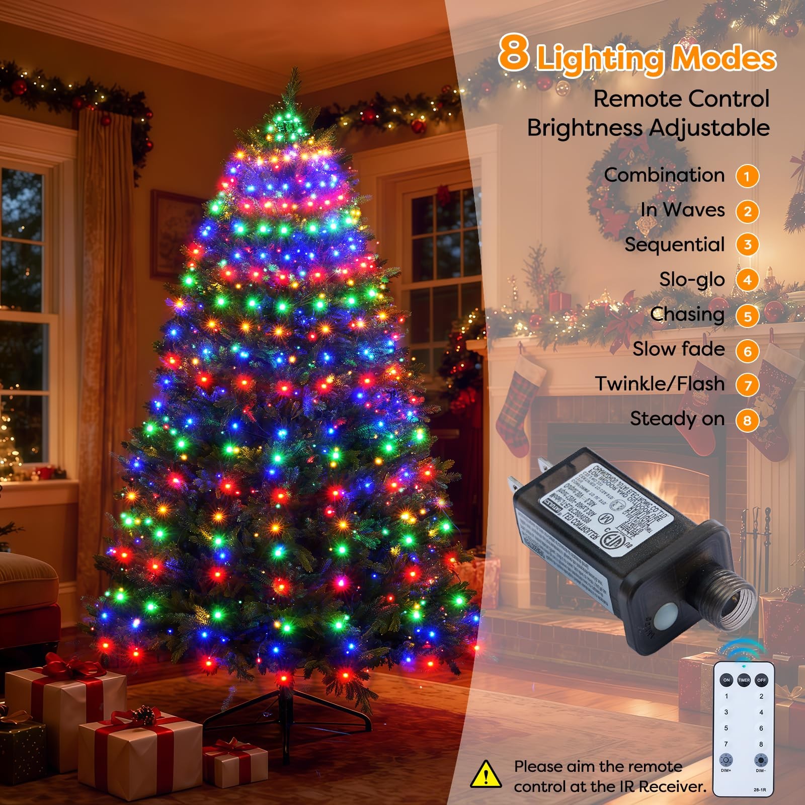 Christmas Tree Lights with Remote 400 LED 10 Lines Christmas Lights for Tree ... gallery