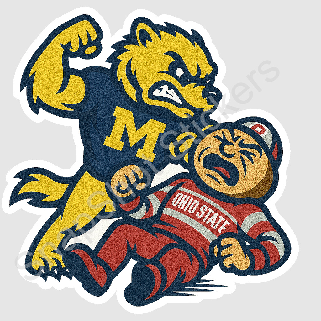 Michigan Ohio State Sticker/Decal Football Rivalry 01 gallery