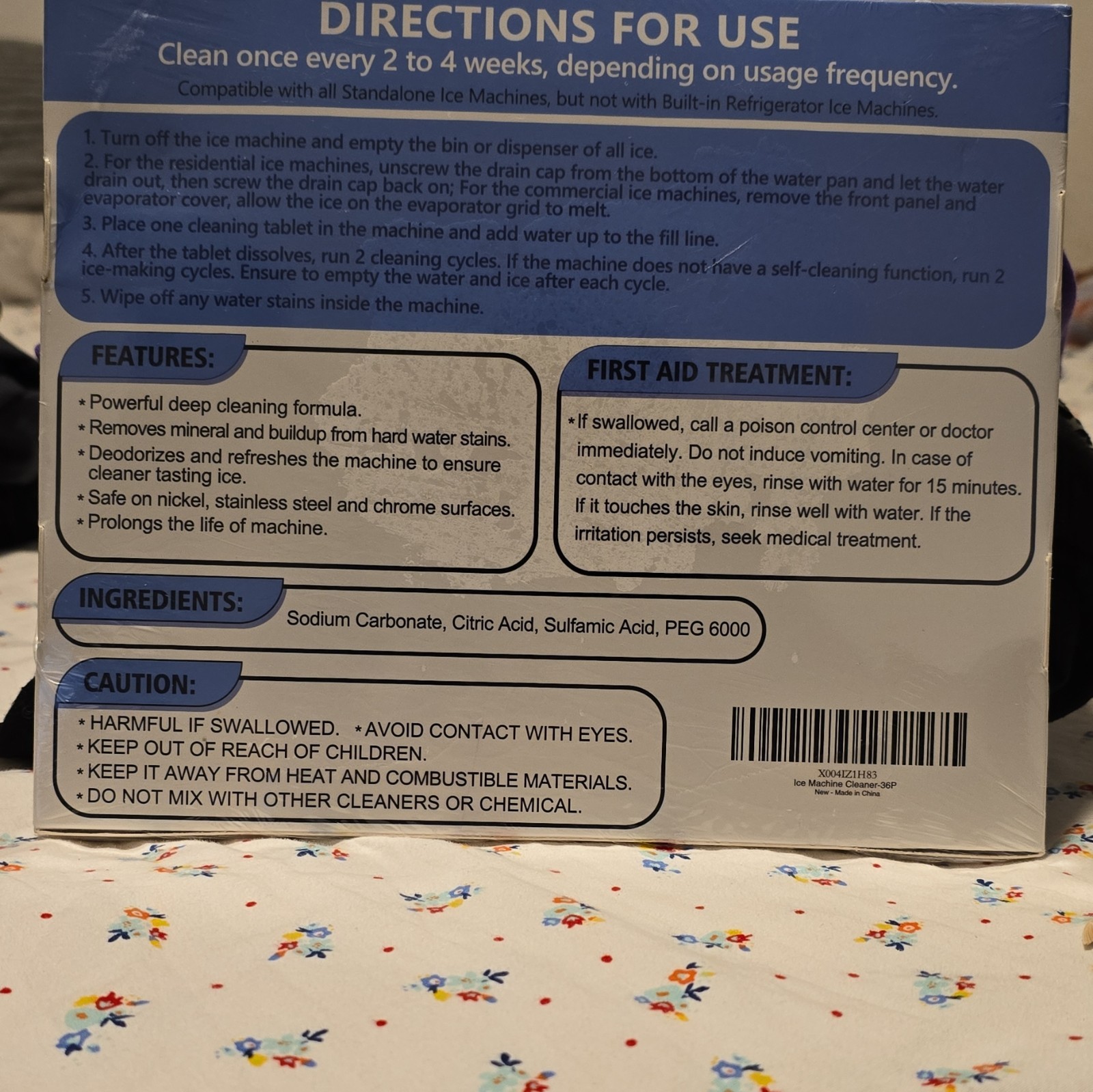 USKICH Ice Machine Cleaner Tablets 36 Count Unscented 18 Months Supply gallery