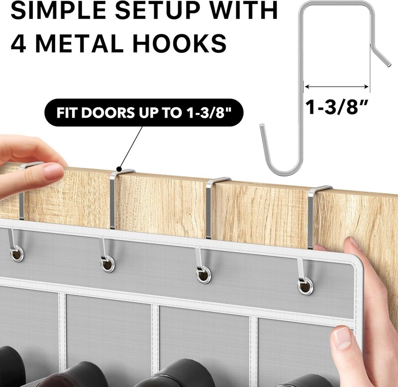 Simple Houseware 24 Pockets - Crystal Clear Over The Door Hanging Shoe Organizer gallery