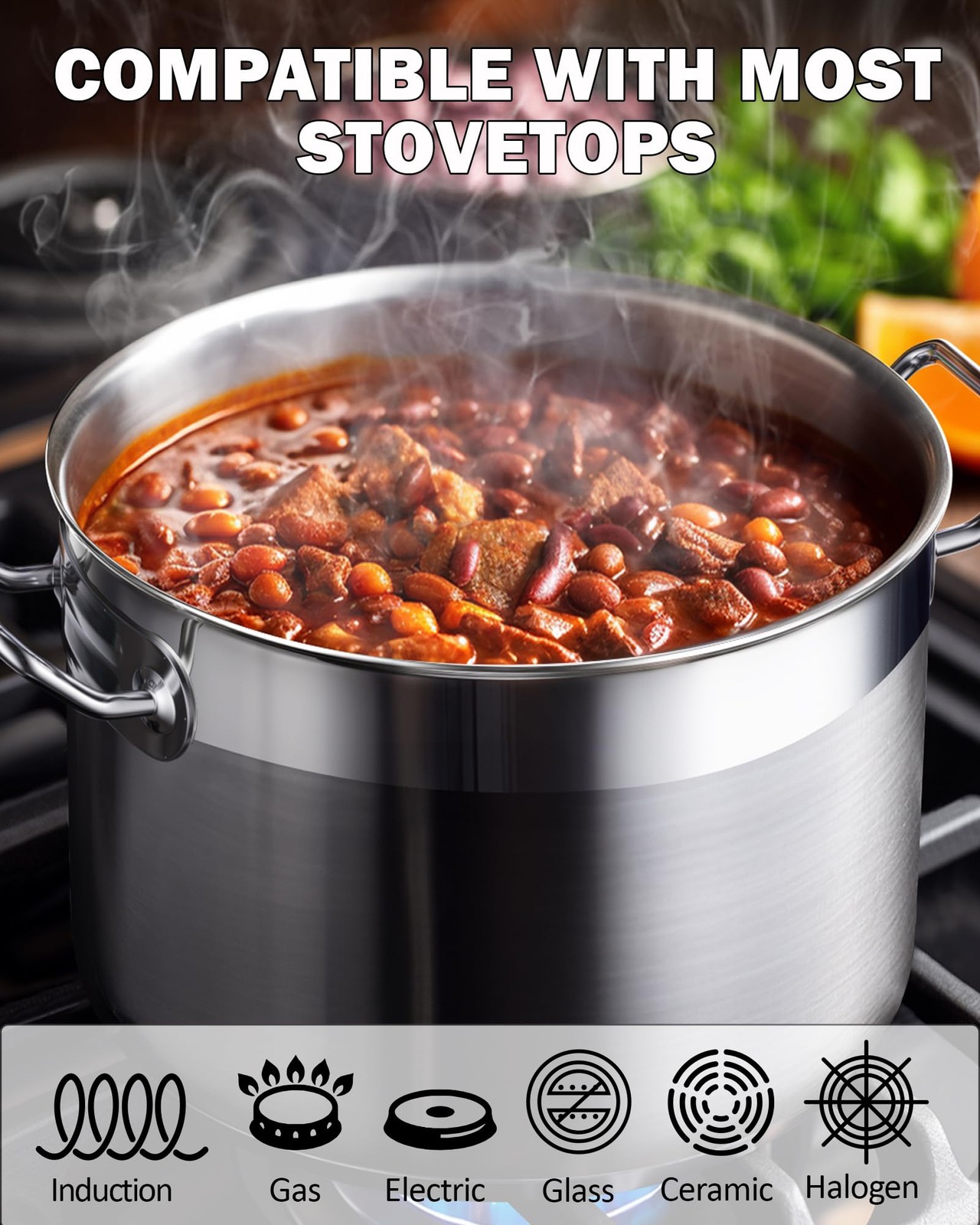 Cooks Standard 02616 Professional Grade Lid 30 Quart Stainless Steel Stockpot, S gallery