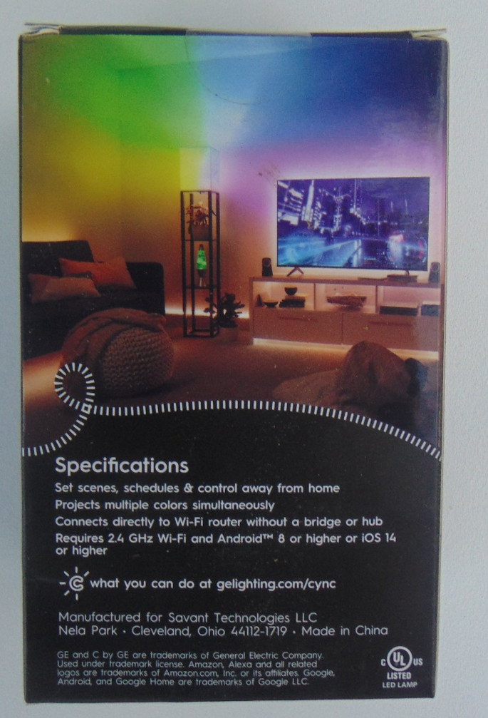 GE CYNC Full Color Dynamic Effects Smart Bulb LED BR30 gallery