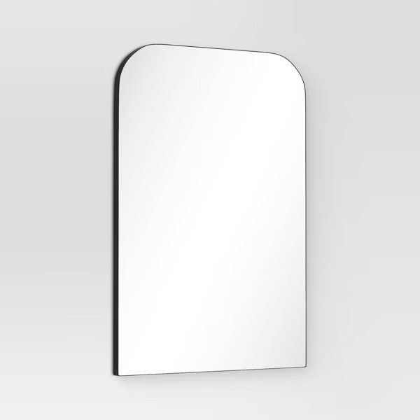 24" x 36" Infinity Mantle Mirror Black- Threshold™: Rust-Resistant, Wall Mount gallery