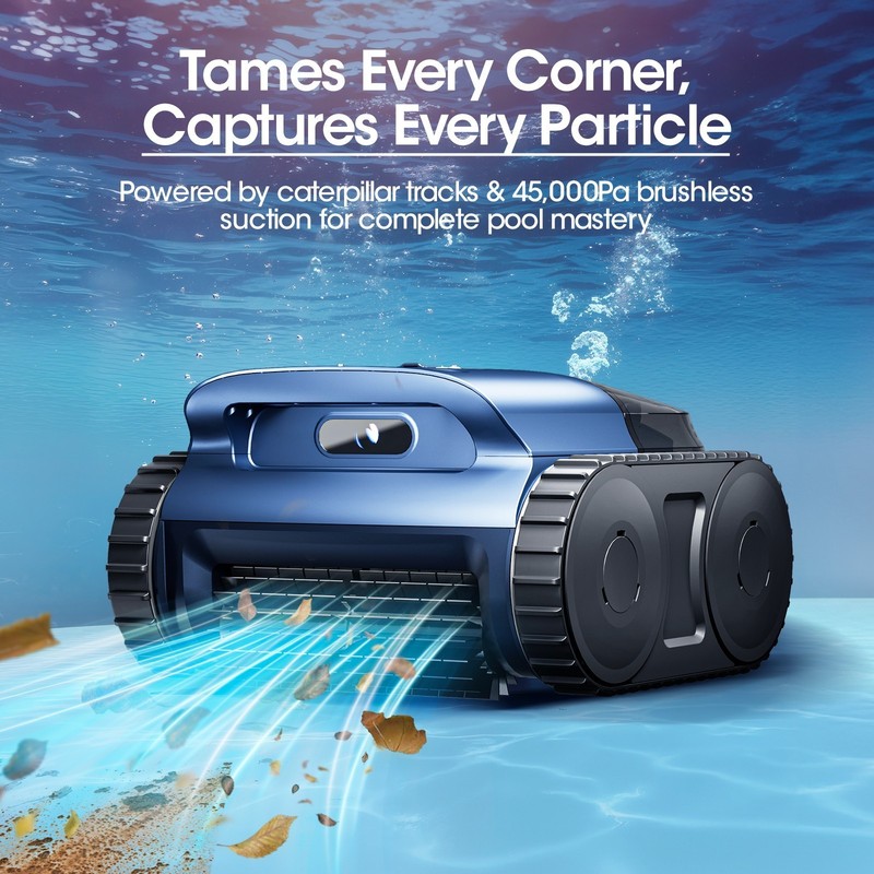 2026 SEAUTO Cordless Robotic Pool Vacuum Wall-Waterline Climbing 180Min Runtime gallery