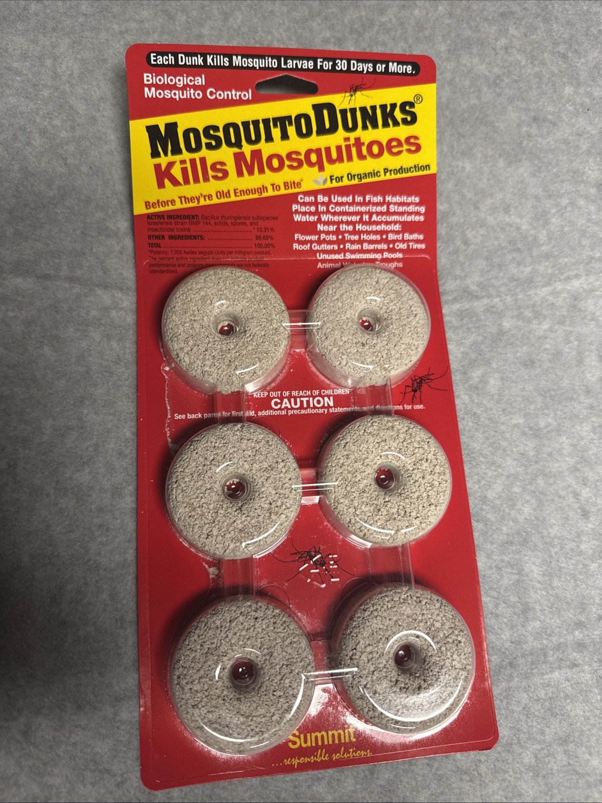 Mosquito Dunks Floating Pod Kill Biologically Safe Method 6 pack gallery