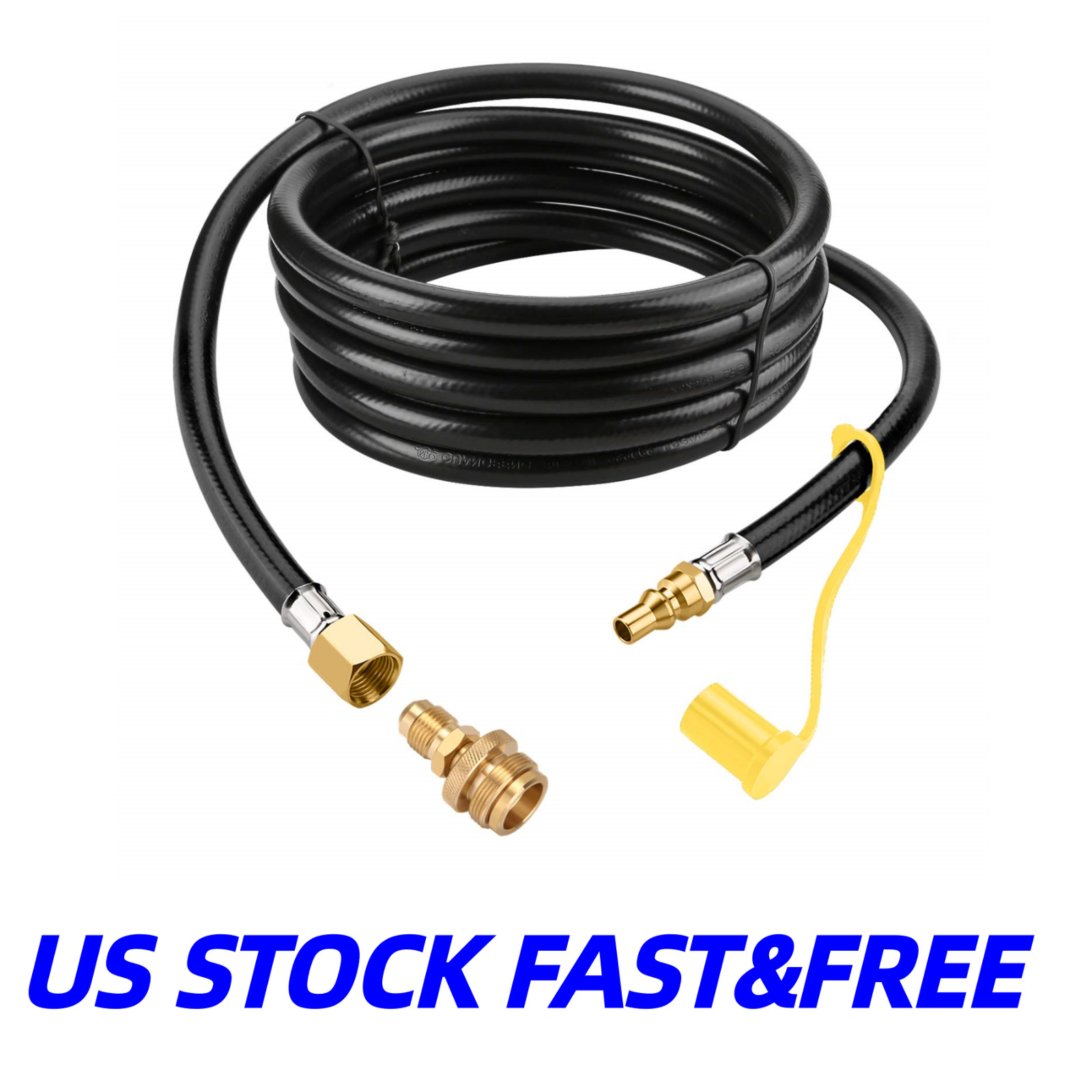 12ft Propane Quick Connect Hose Gas Grill Hose for 1 LB Appliance 3/8 Female gallery